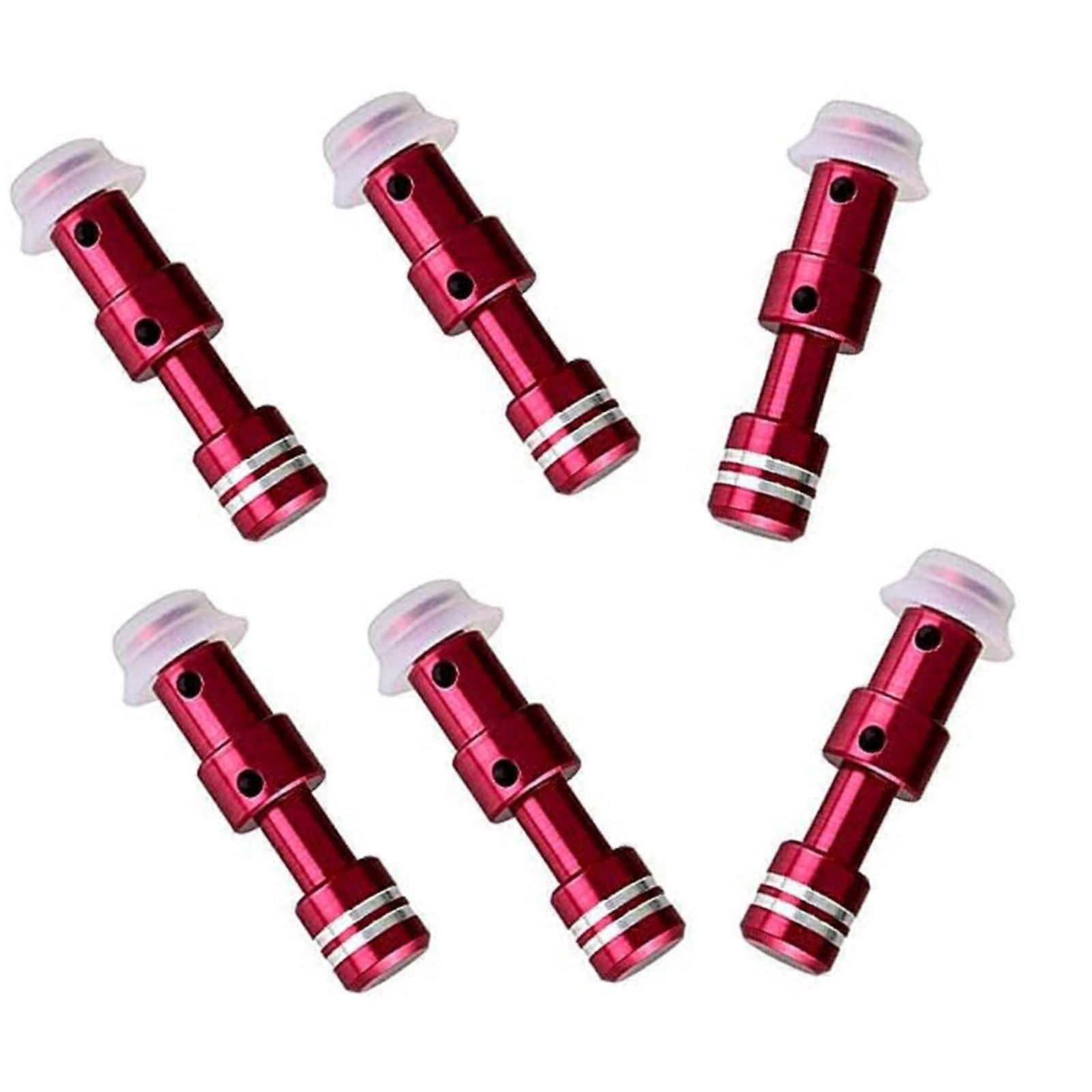 Set of 6 Pressure Cooker Float Valves with Caps and Sealing Rings for Safe Cooking