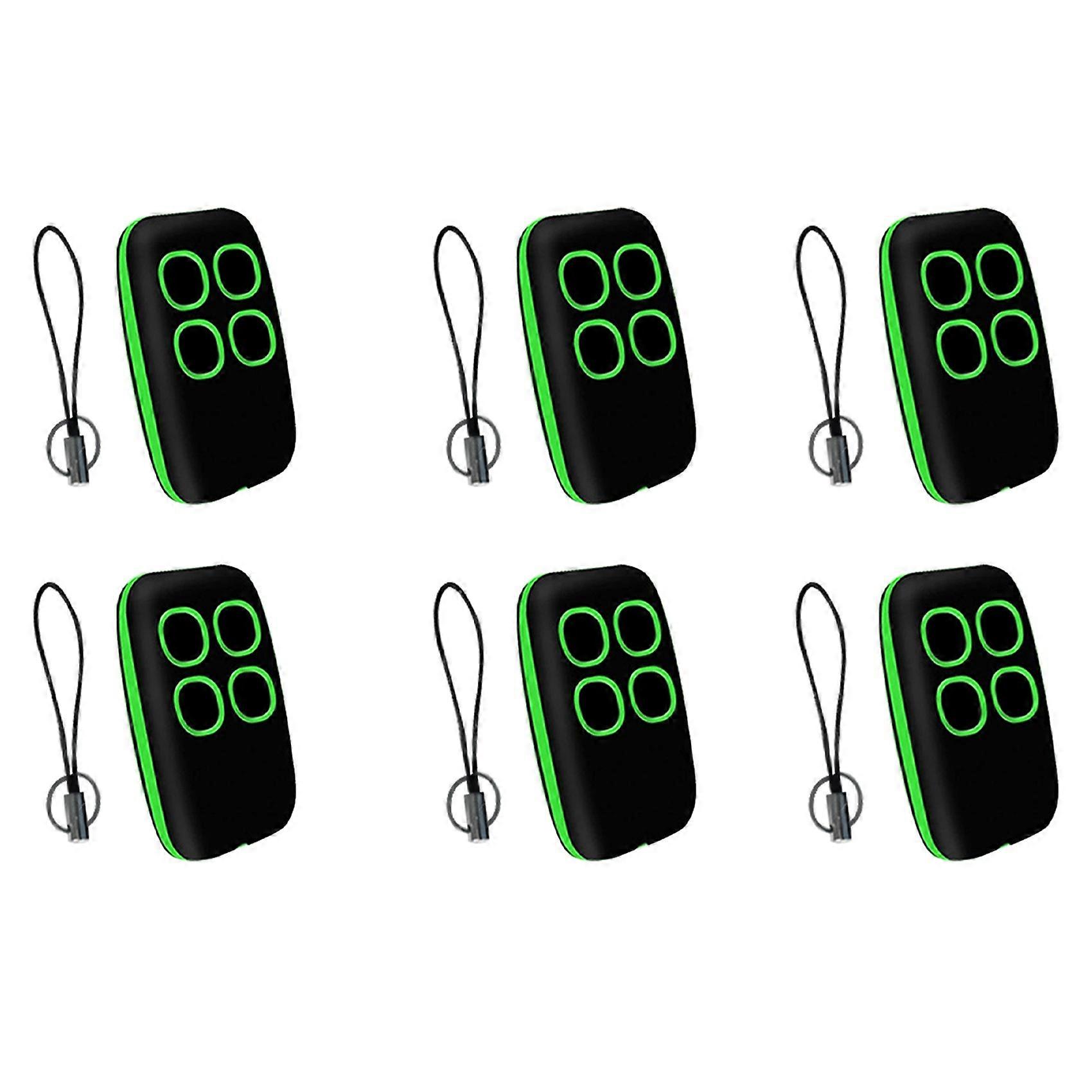6X 250-913MHz Garage Remote Control Duplicator Multifrequency Wireless Copy Remote Control Universal Door Opener Green