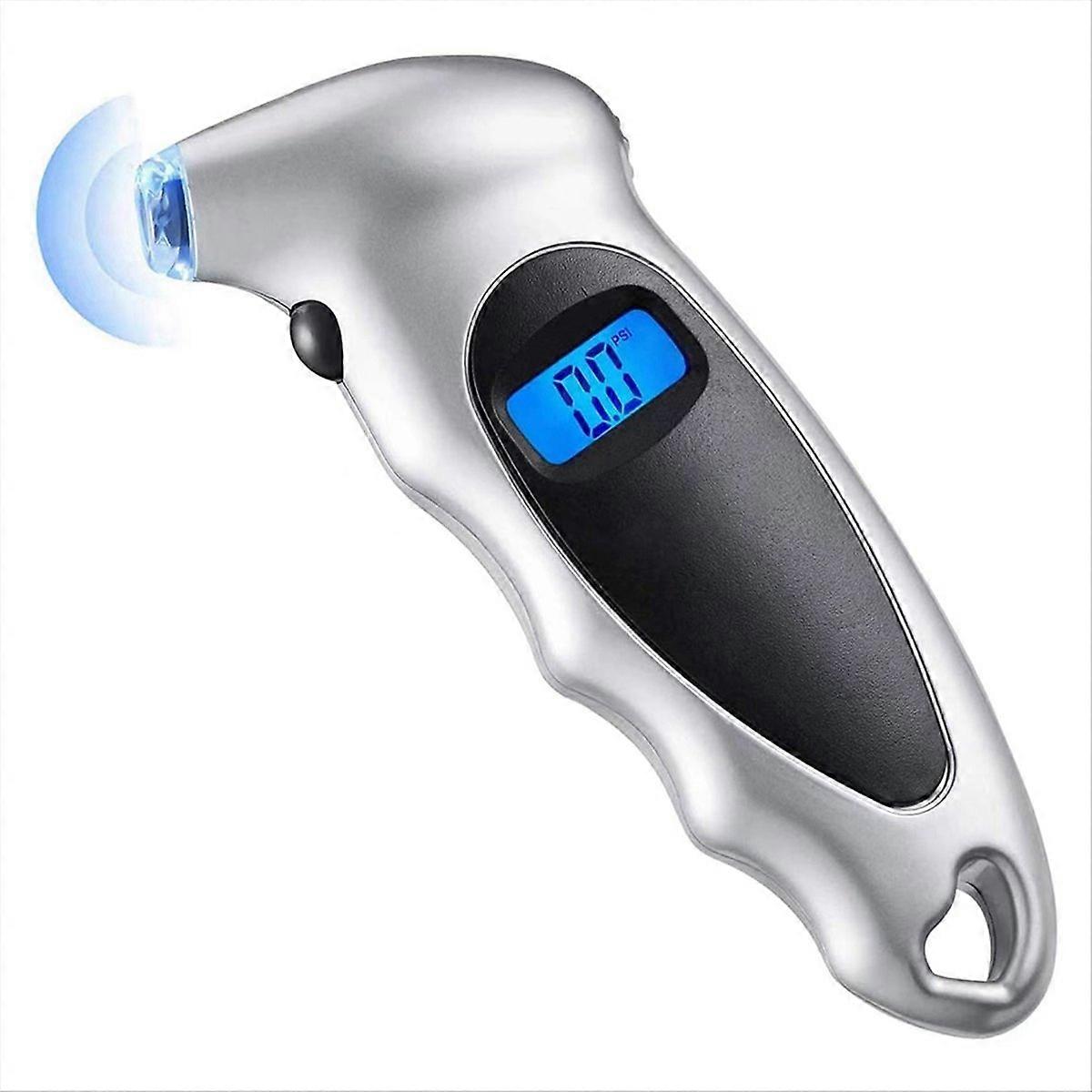 Digital Auto Reifen Reifen Luftdruckprüfer Meter LCD Display Silber