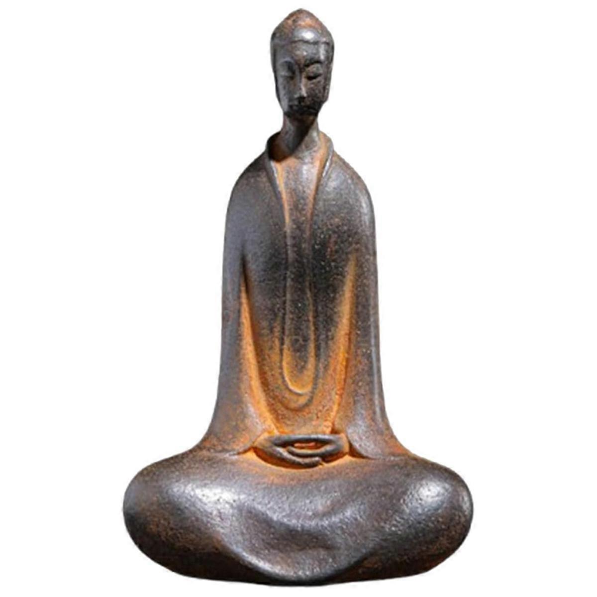 Buddha Statue Simple Buddhist Decoration Thinking Desktop Statuette