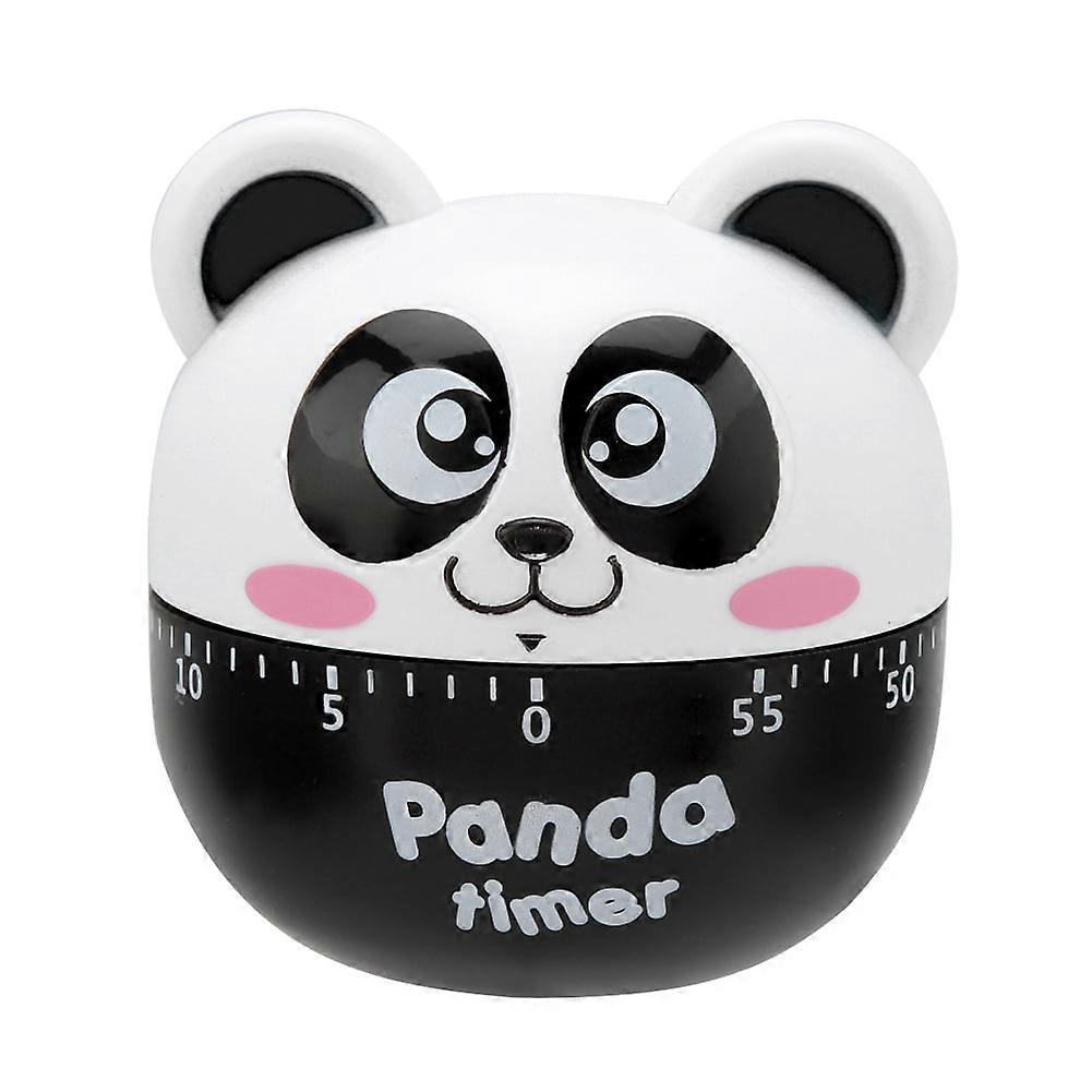 Kitchen Cartoon Timer, Mechanical Kitchen Timer Manual Panda Shape Counters for Cooking Timing Tool Mini Size(Black)