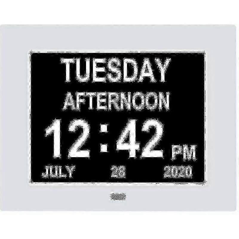 Digital Dementia Clock Clock Day Clock Display Clear Unabbreviated E