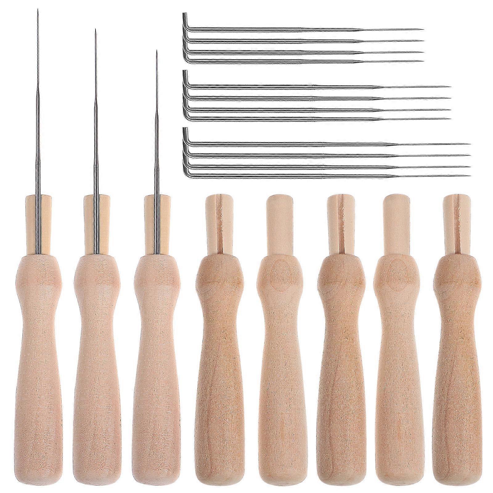 Needle Felting Kit Wool Felting Needles Tools Set Wooden Handle Tools with Felting Needles for Felting Starter