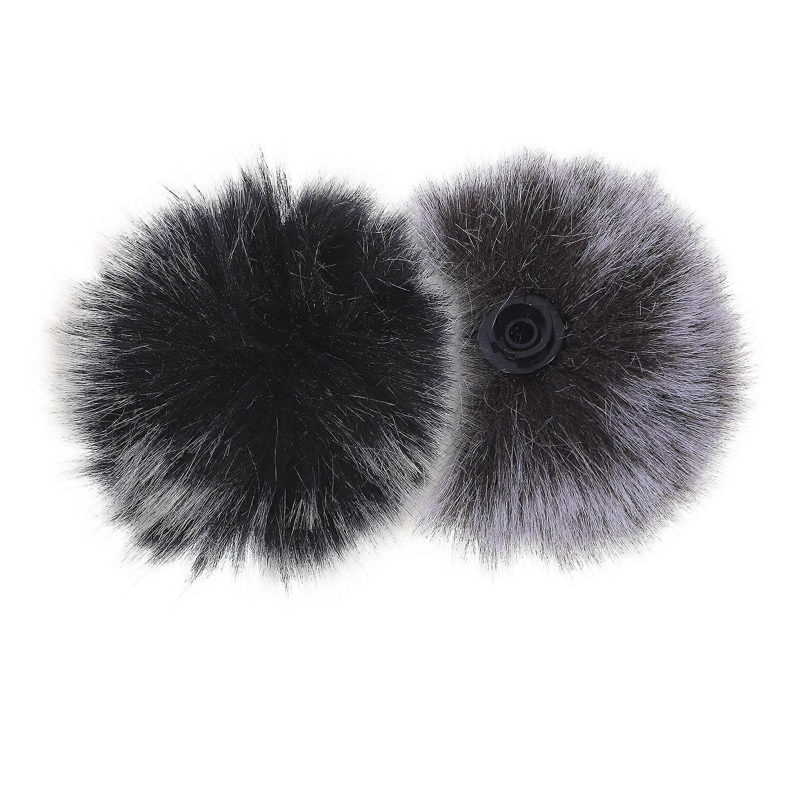 Wireless Lapel Microphone Furry Windscreen Muff for Clear Audio 2Pcs