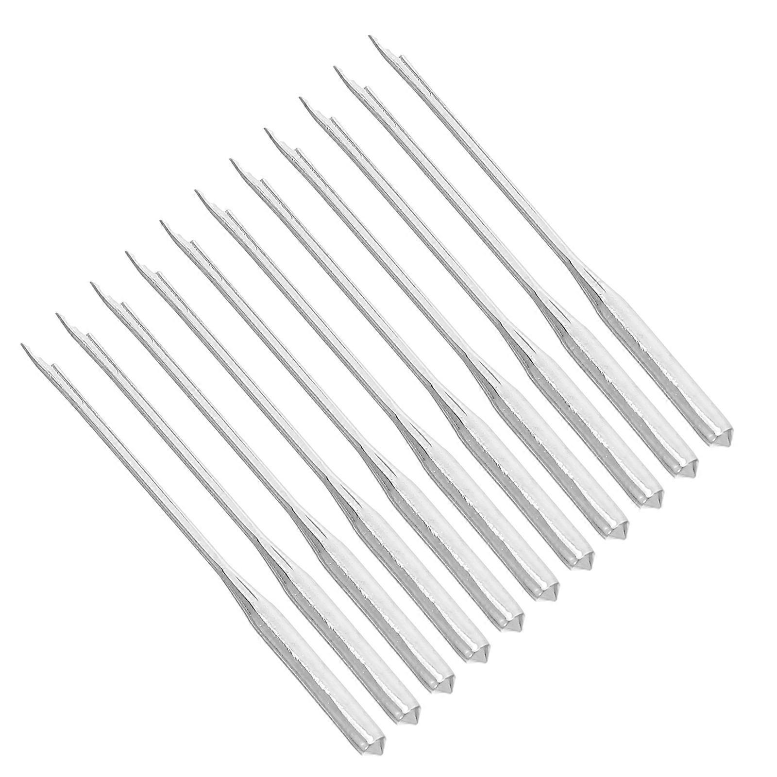 Heavy Duty Sewing Machine Needles for Thick Fabrics Silver 50Pcs