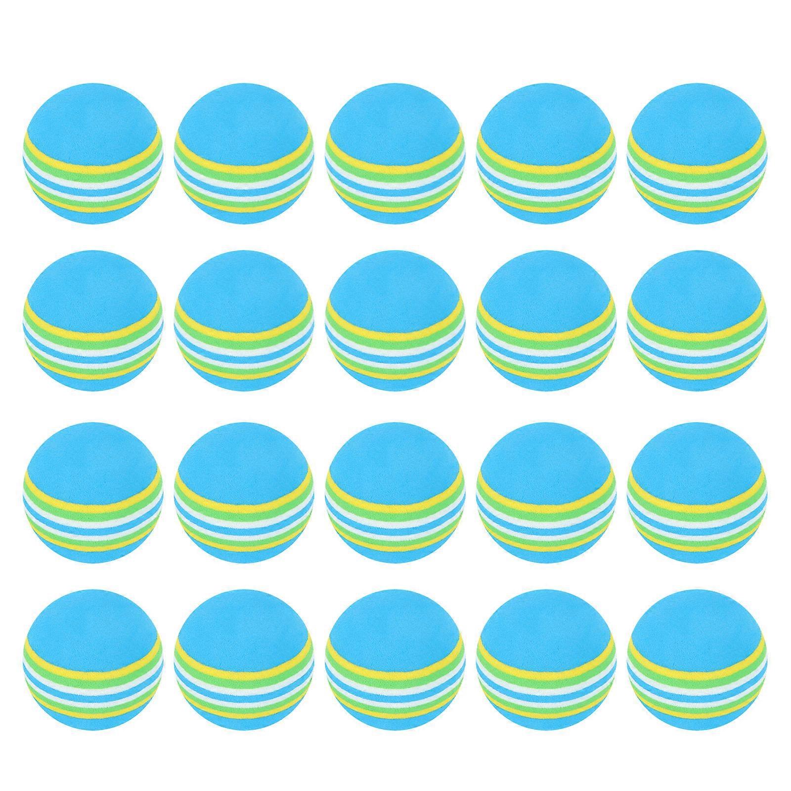 75Pcs Blue Rainbow Ball Eva Training Ball for Golf Practice