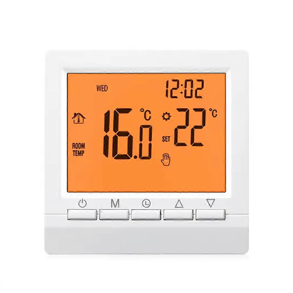 Digital Thermostat for Gas Boiler Room Battery Programmable Heating Temperature Controller Boiler Thermostat Wall Mount