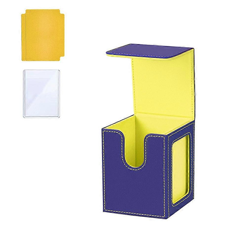 Trading Card Storage Box with Window ,Deck Case with Removable Lid, for Game Sports Card