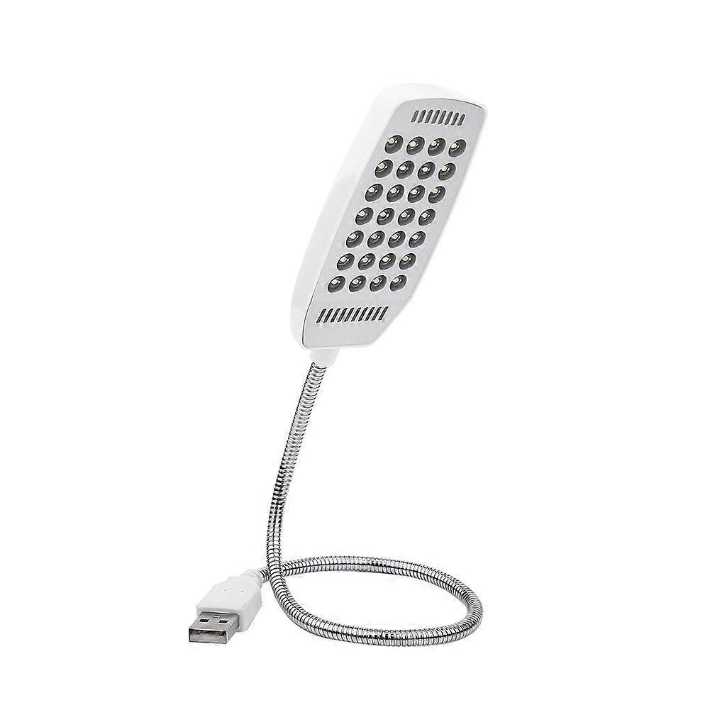 USB LED Reading Light with Switch, 28 LED Bright, 360° Flexible Gooseneck Laptop Desk Lamp White