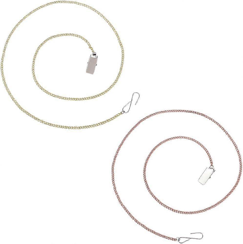 2Pcs Zipper Helper Metal Rose Gold Iron Dress Long Chain Zippers Puller Assistant Tool Helpers with 304 Stainless Steel Hook Clip for Back Button Zip 