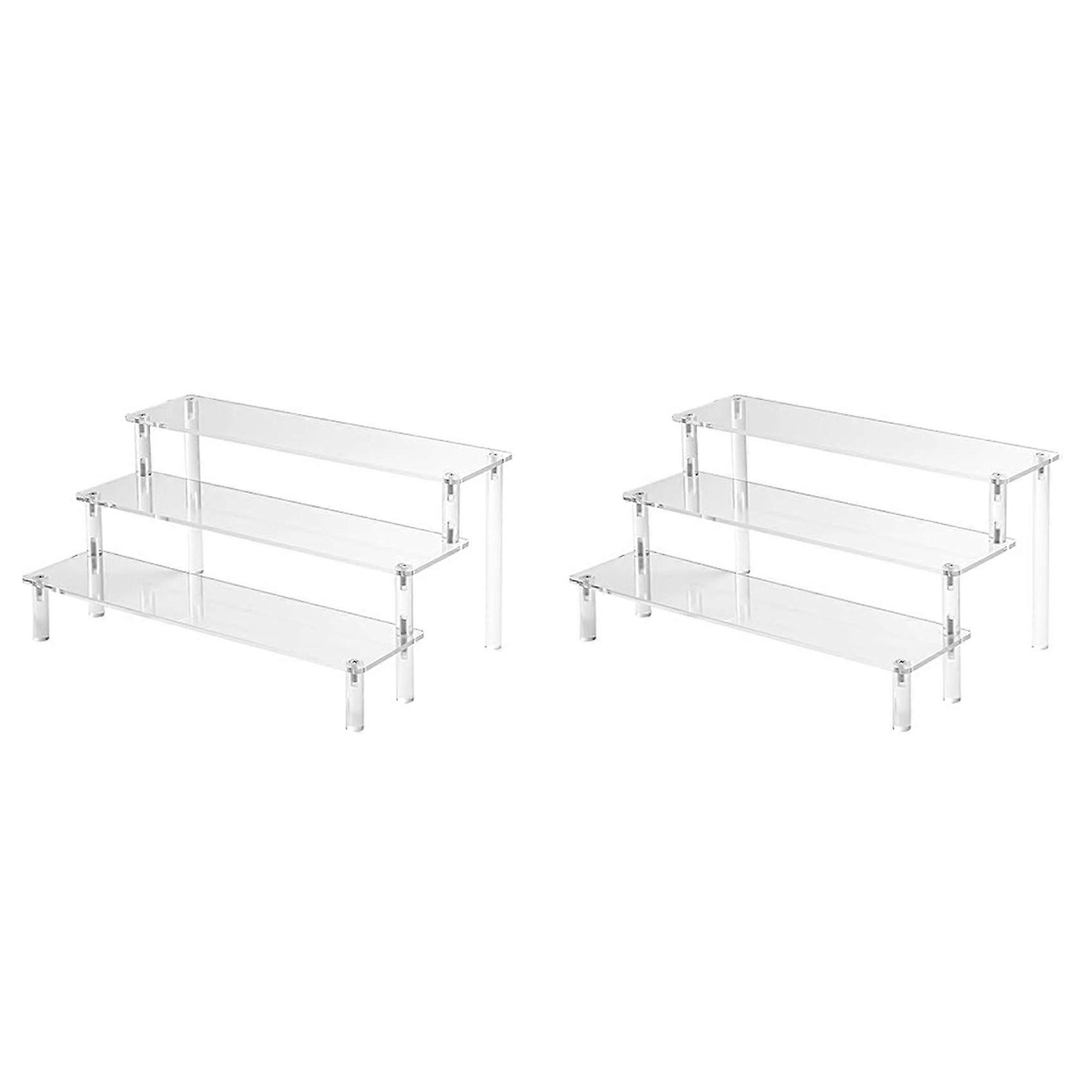 2X Acrylic Lifting Display Stand 3-Layer Perfume Tissue Display Stand Character Model Display Stand Dessert Rack