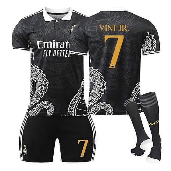 23-24 Real Madrid soccer jersey dragon pattern version children and adults set sports team uniform NO.7 VINI JR. NO.7 VINI JR. 20