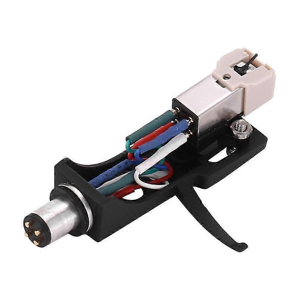 Replacement Turntable Headshell with 4-Pin Contacts and Magnetic Stylus