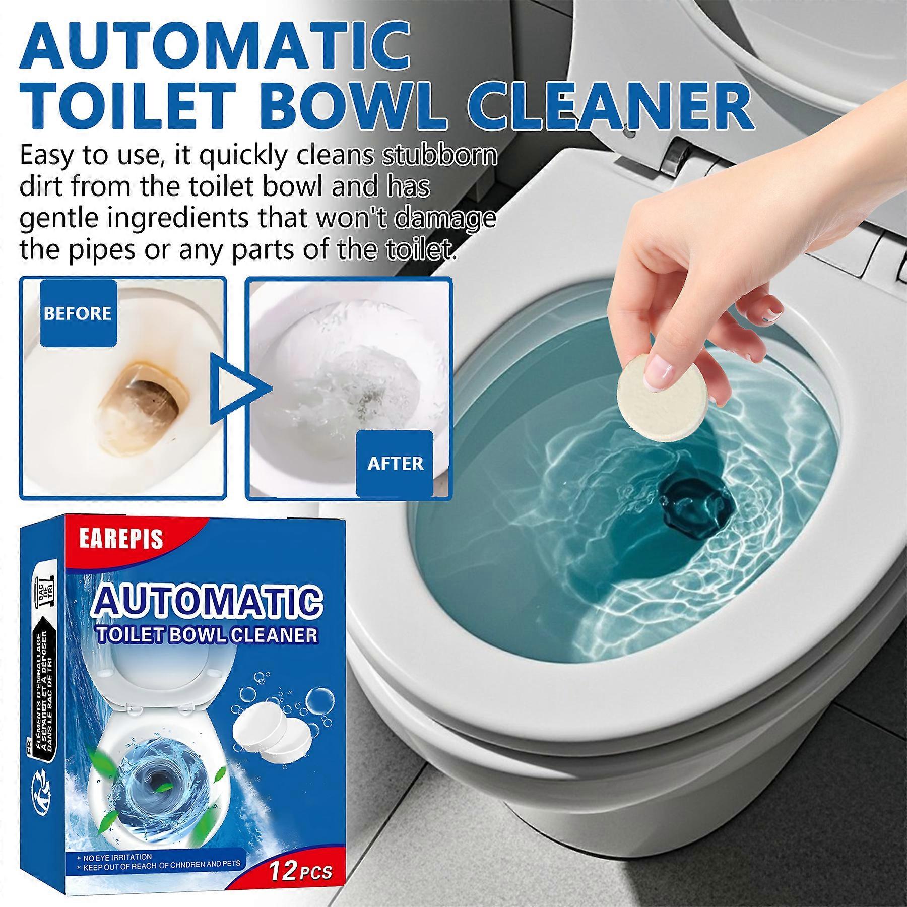 Sustained Release - Automatic Toilet Cleaning Tablet - Easily removes stubborn urine stains and limescale. Suitable for motor