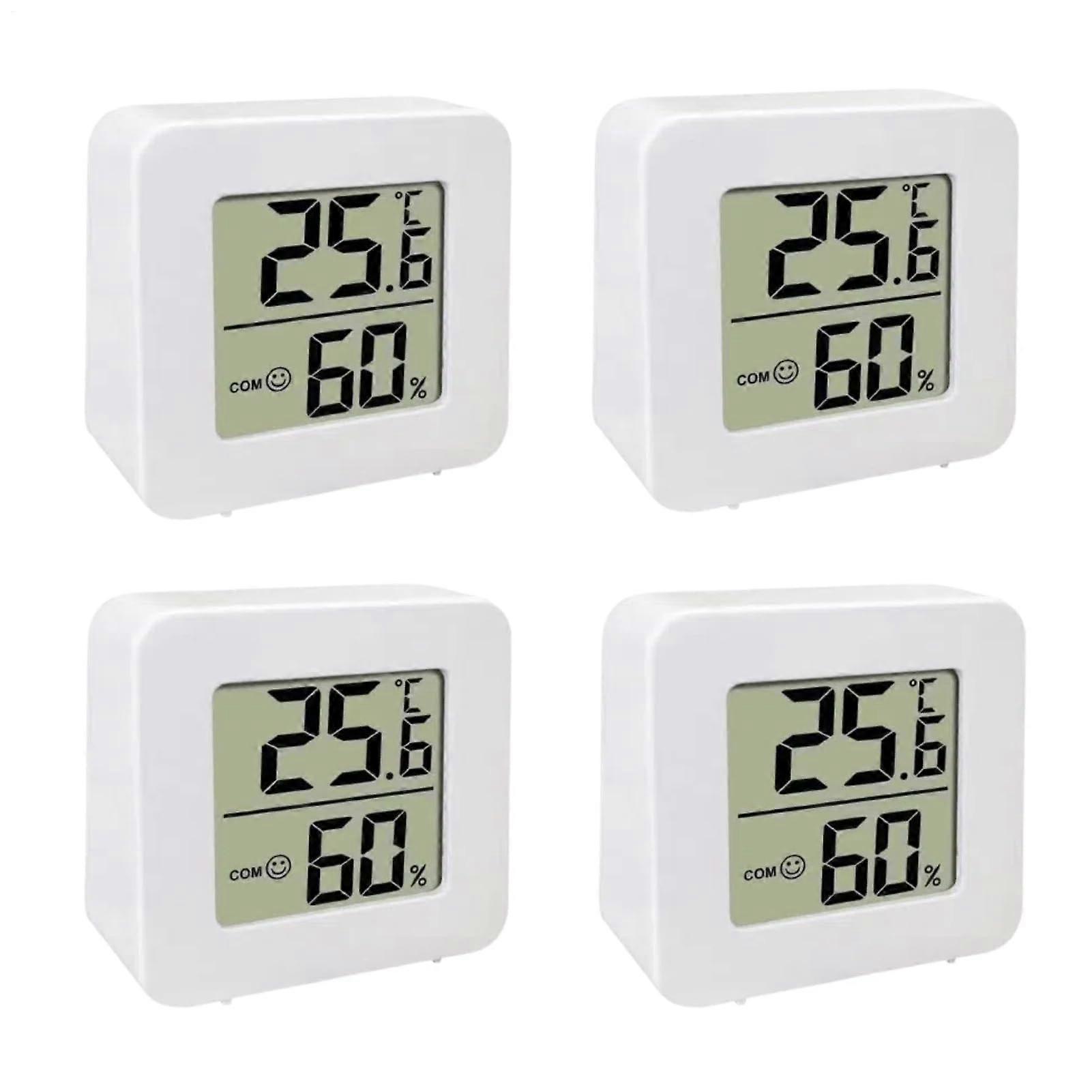 4PCS Digital Thermometer Hygrometer LCD Temperature Humidity Gauge  Accuracy Indoor Monitor