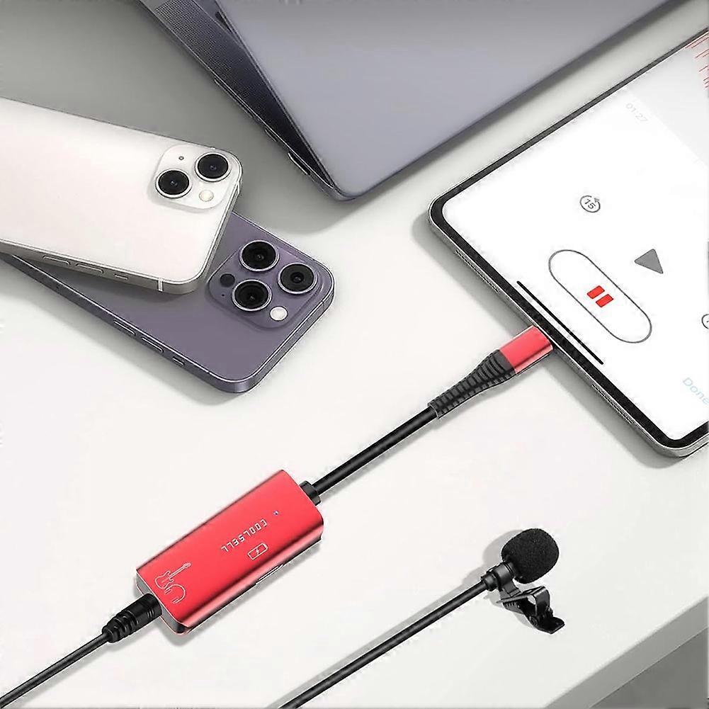 Audio Interface for Guitar, TYPE-C to 3.5mm Guitar Interface for Recording, Pocket Microphone Interface