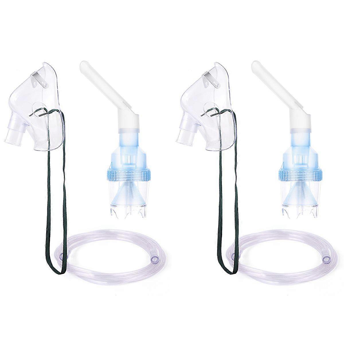 2set Comprehensive Nebulizer Replacement Kit for Adults and Children, Includes Masks, Tubes, and Mo