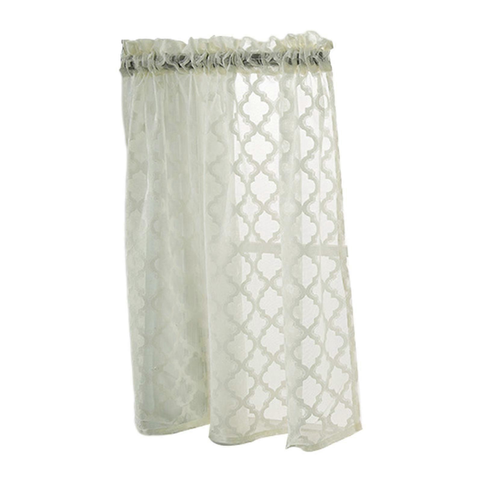 Decorative Short Curtain Washable Polyester Smooth Surface Door Drape For Home