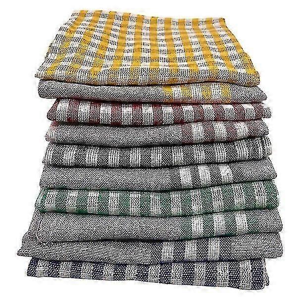 10x Paños de cocina en Algodón - Multicolor estilo vintage