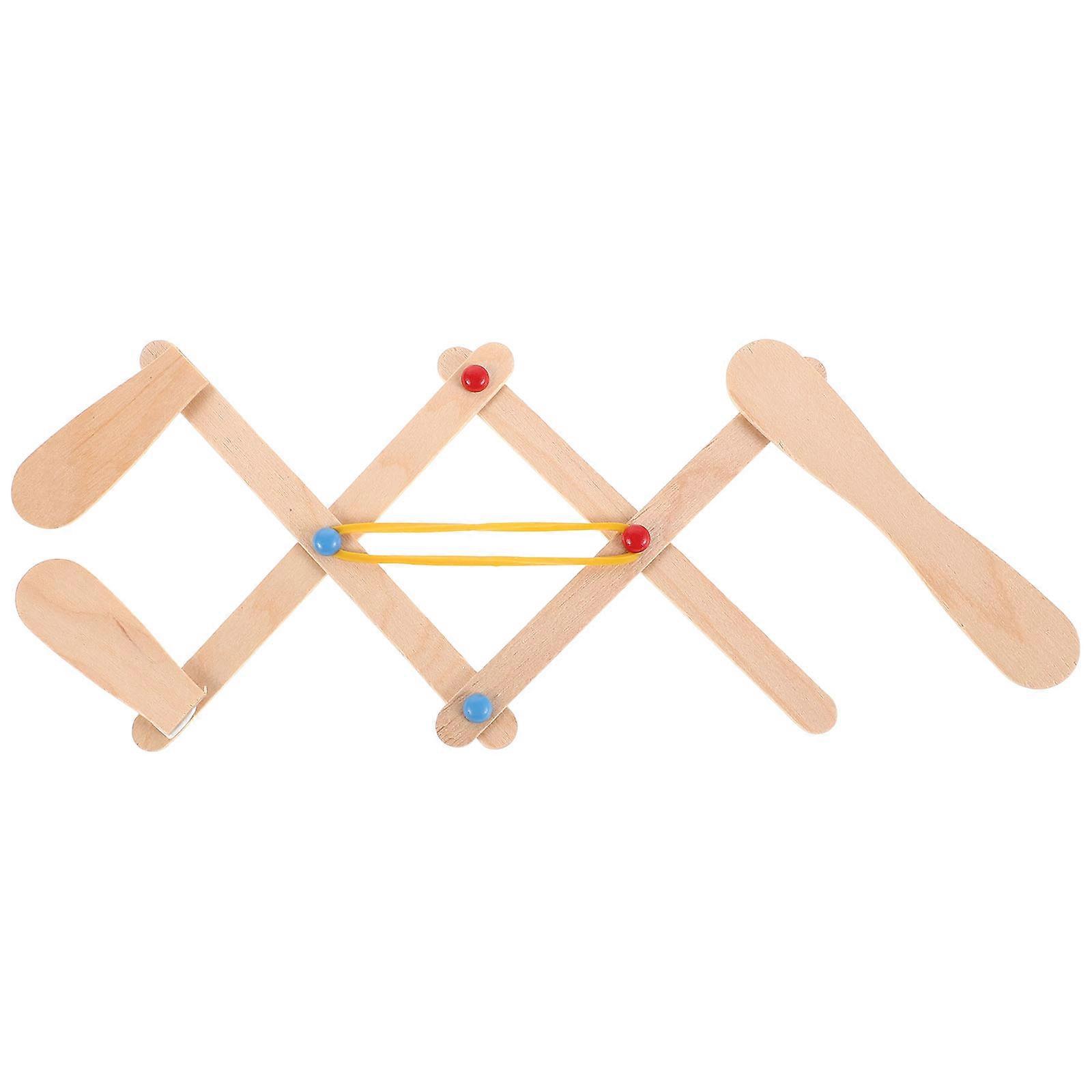 Wooden Mechanical Hand Kit for Science Learning Mechanical Arm Model DIY