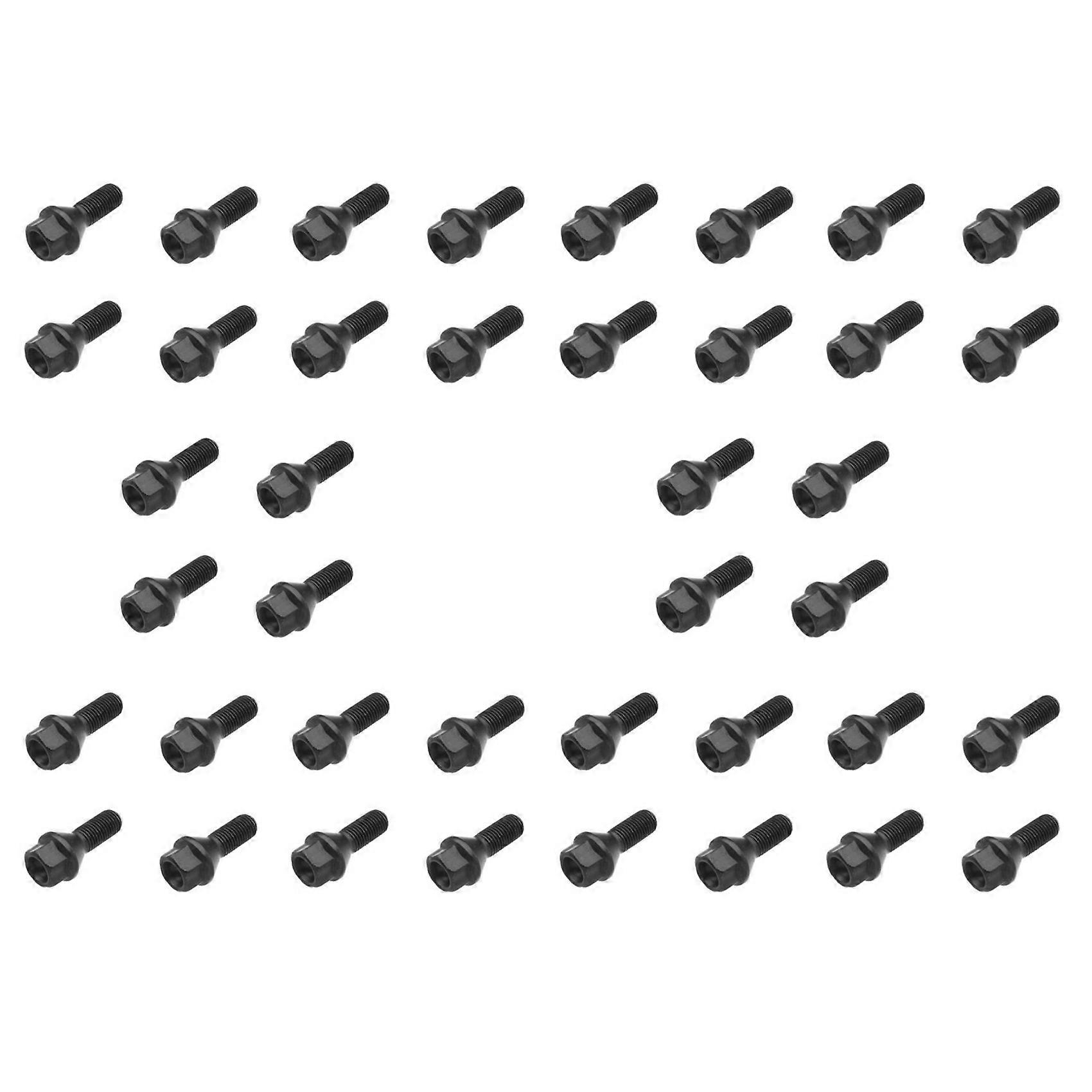 40Pcs Black Wheel Bolt Lug Nut for BMW E30 E36 E46 E60 E90 36136781150