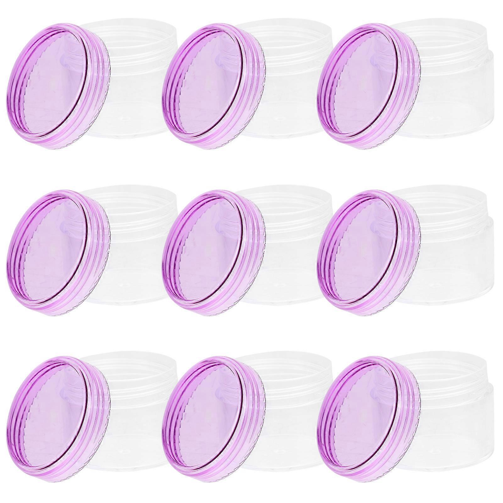 Refillable Leak-Proof Cream Containers for Storage Violet Plastic 12Pcs