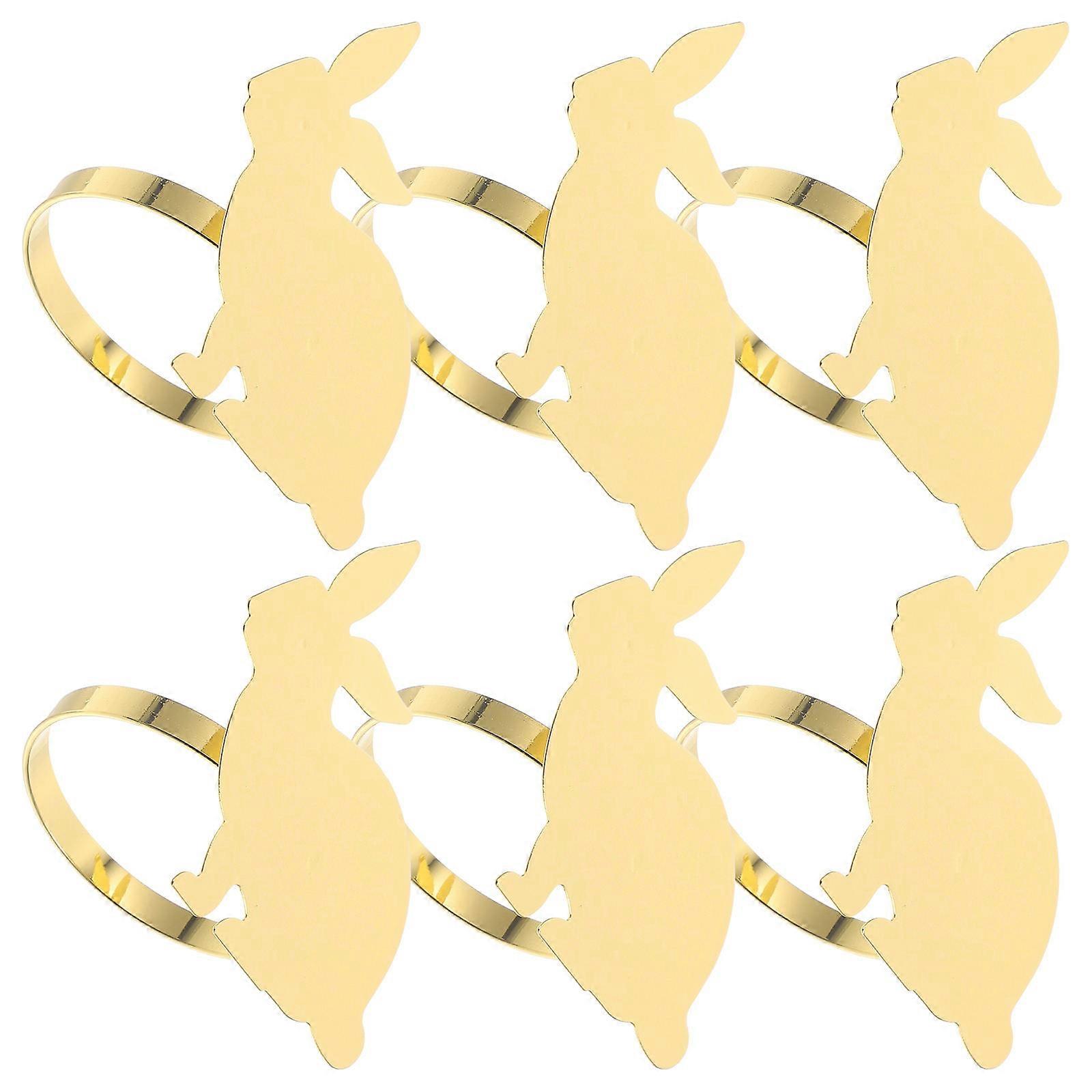 Easter Bunny Napkin Rings Creative Napkin Holders 6Pcs Pack