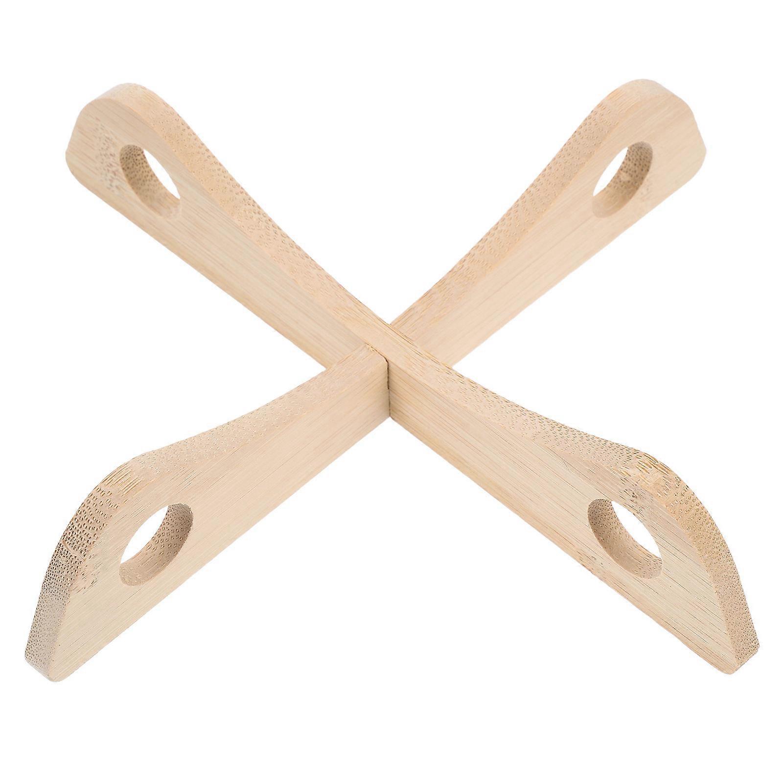 Bamboo Pot Rack Heat Insulation Pad Detachable Kitchen Holder Beige