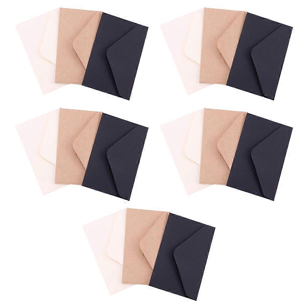 Rectangular Miniature Retro Envelope Kraft Paper for Writing Use 30Pcs Assorted Color