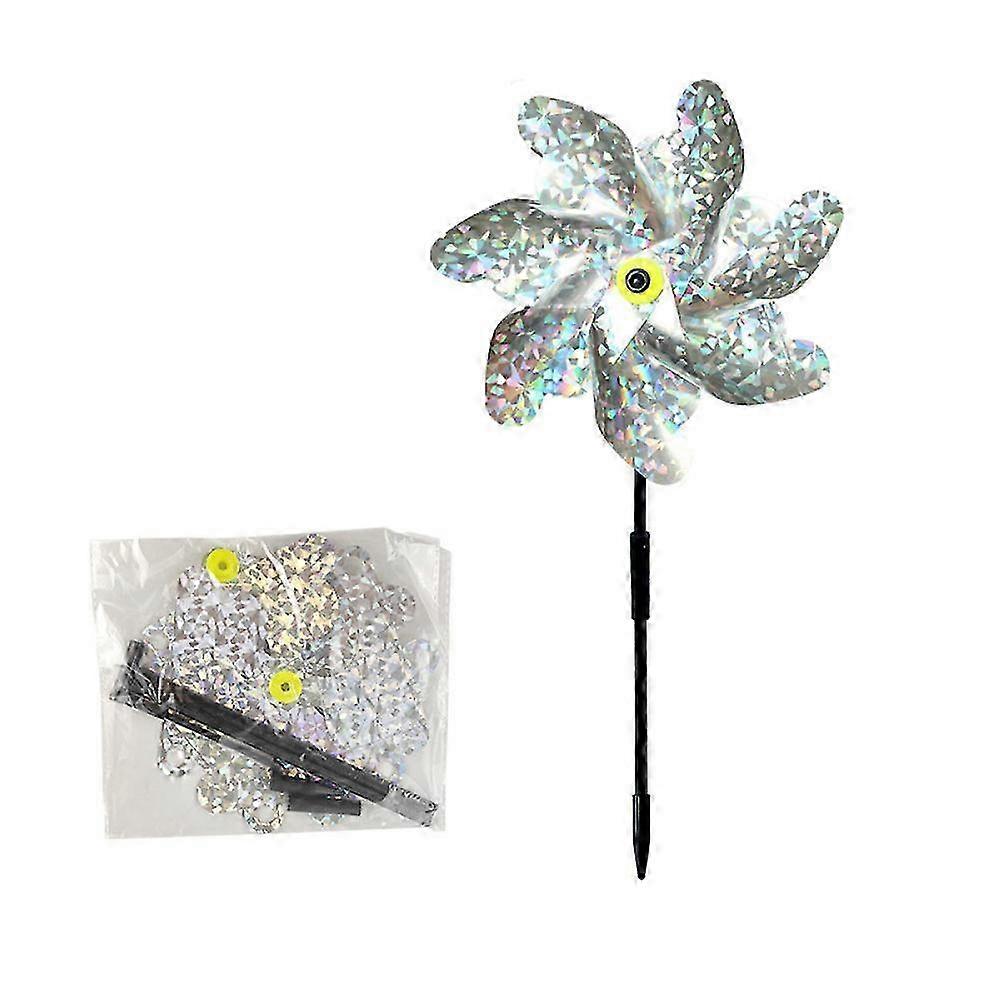 25-26 5pcs Silver Bird Repellent Windmill-Seven-Piece Windmill 1pc Silver Flake