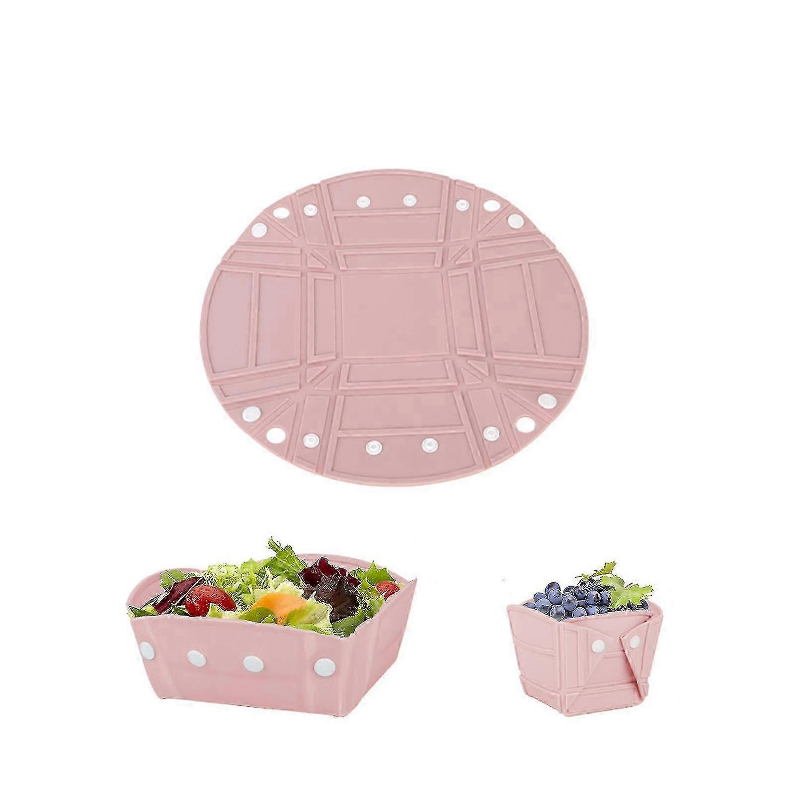 2025 Outdoor Picnic Portable Folding Tableware Temporary Cutting Board Multifunctional Silicone Folding Tableware Box