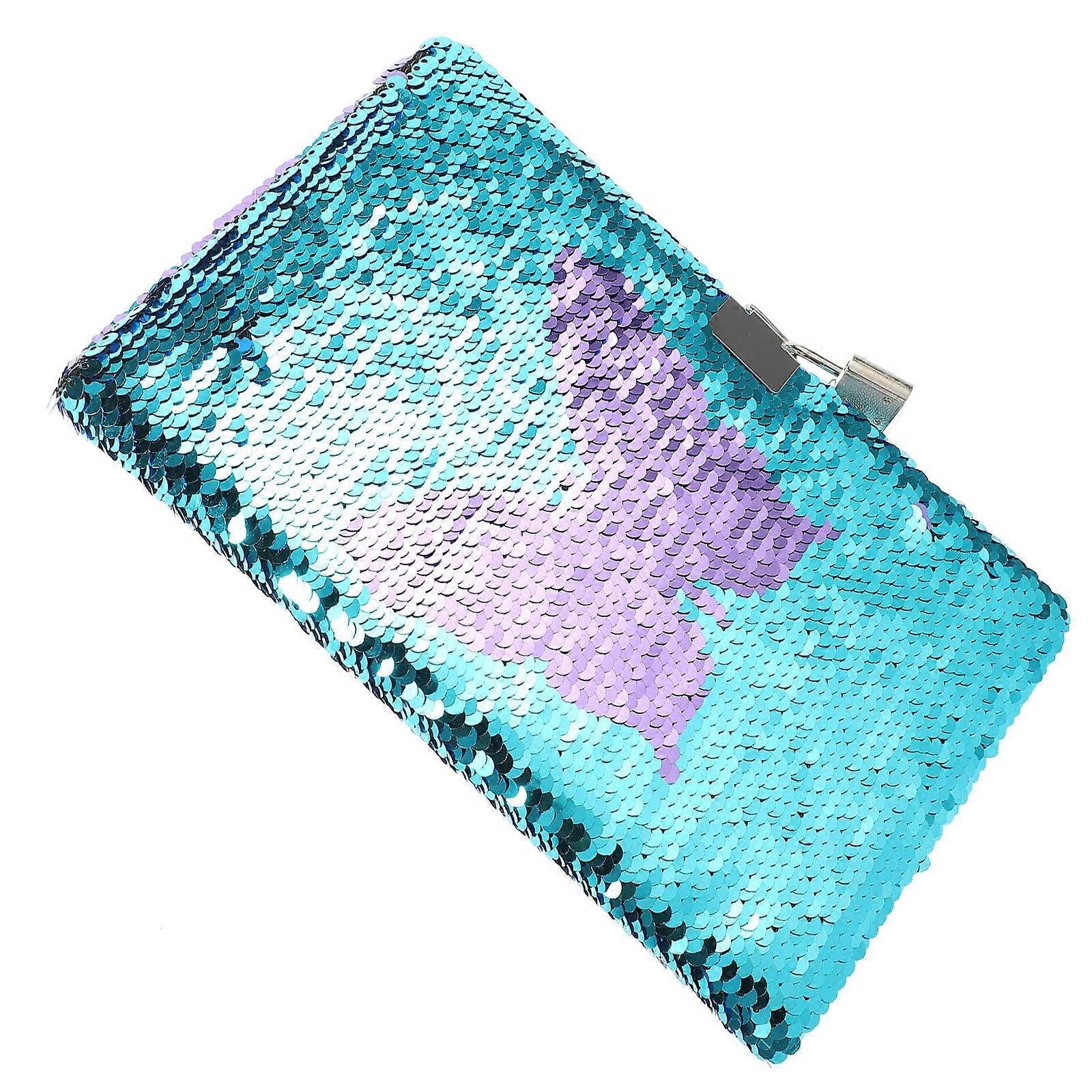 Sequin Notebook Diary for Writing 4Pcs with Glitter Reversible Cover