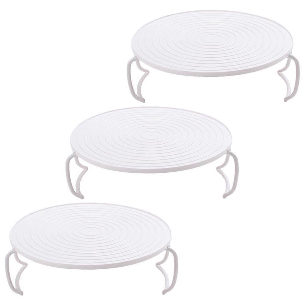 White ABS Steaming Rack for Kitchen Storage Compact Size Fine Workmanship Practical and 3pcs