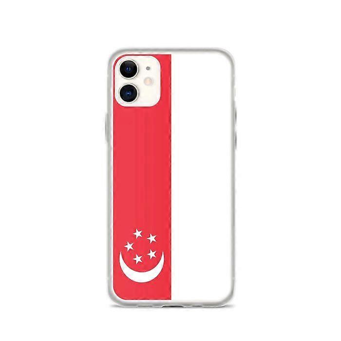 Phone Case – Singapore Flag – Compatible with iPhone 11 – Soft Case – Durable and Shockproof - Silicone - Pixelforma