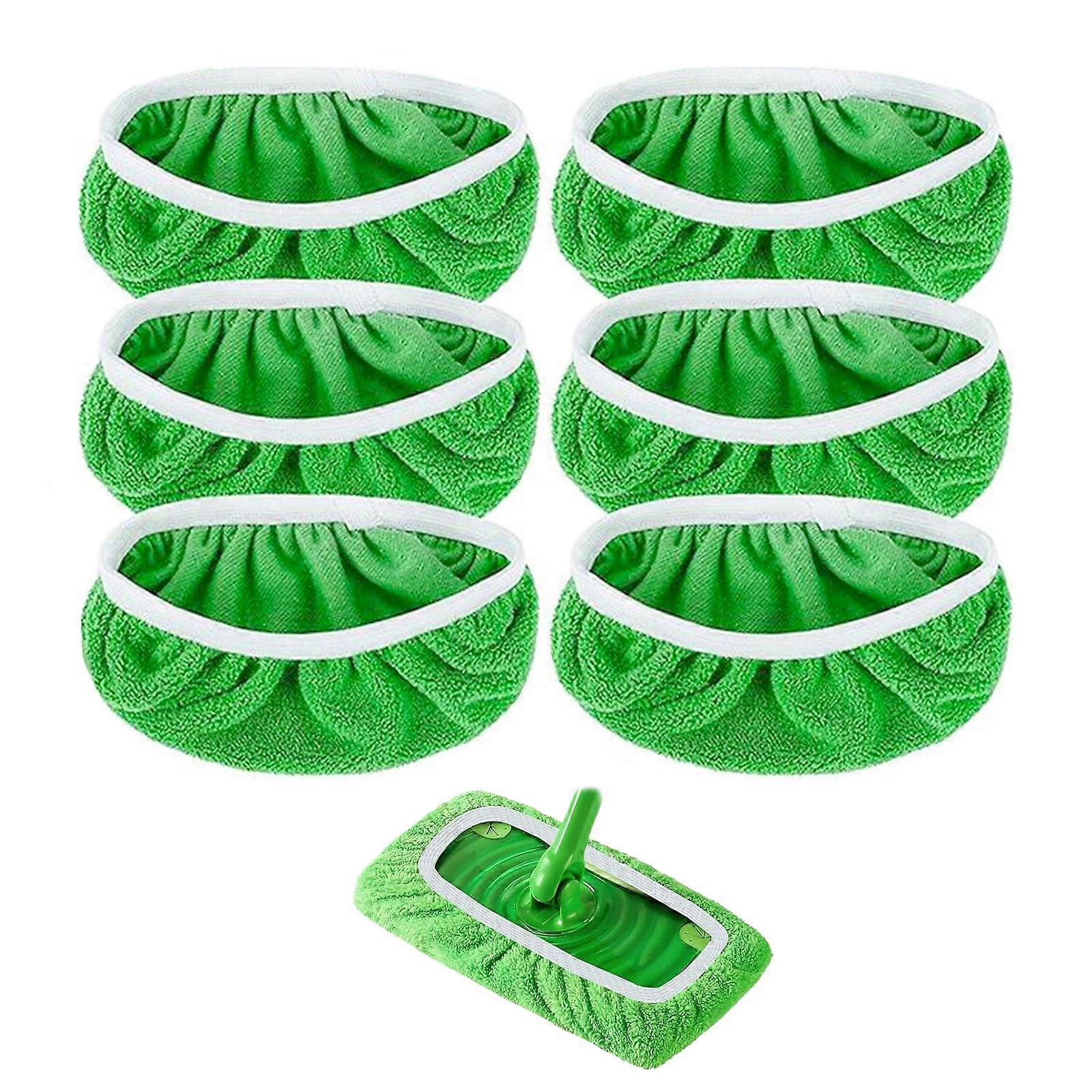 Mop Replacement Pads Microfiber Washable Refills  Dirt Absorption for Floor Cleaning 6pcs