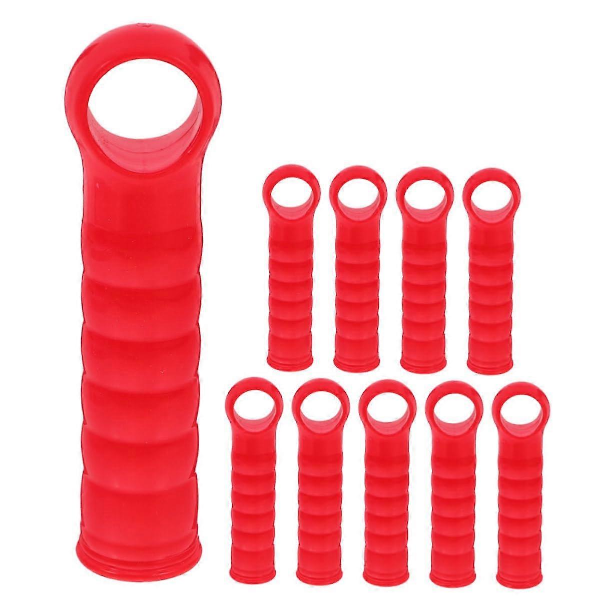 10pcs Plastic Mop Handle End Caps and Broom Pole Replacement Sleeves with Enhanced Grip