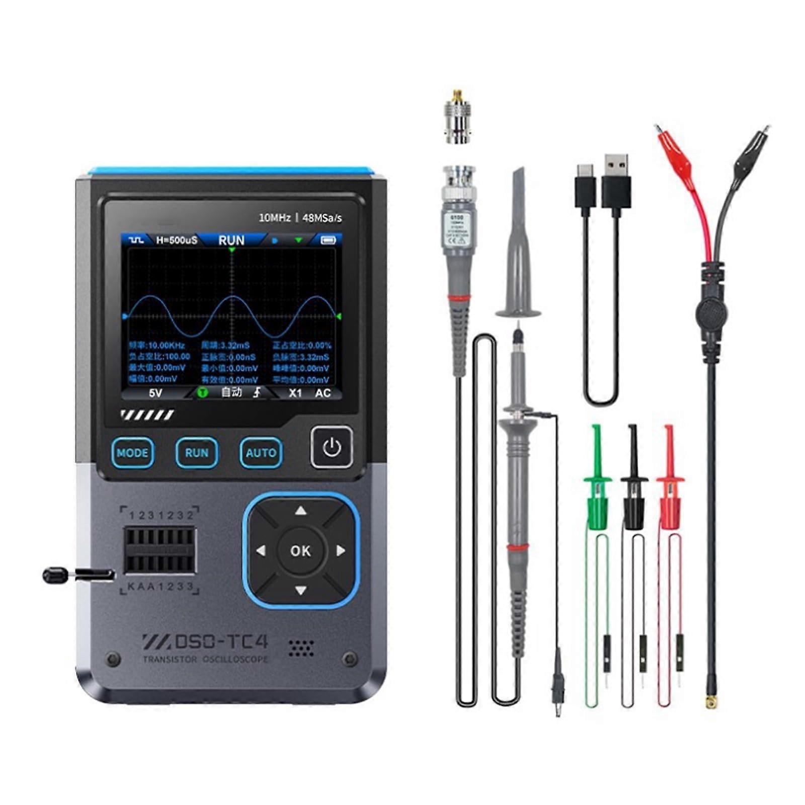 3 in 1 Digital Oscilloscope with Signal Generator and Component Tester 48MSa/s Speed Sampling