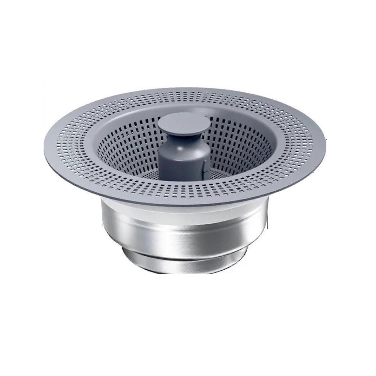 Kitchen Sink Drain Stopper Stainless Steel Strainer Bounce Core Leak Proof Universal Fit Filter