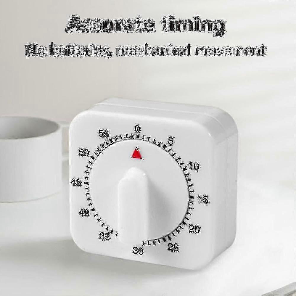 Kitchen Small Square 60 Minutes Timer Mechanical Timer