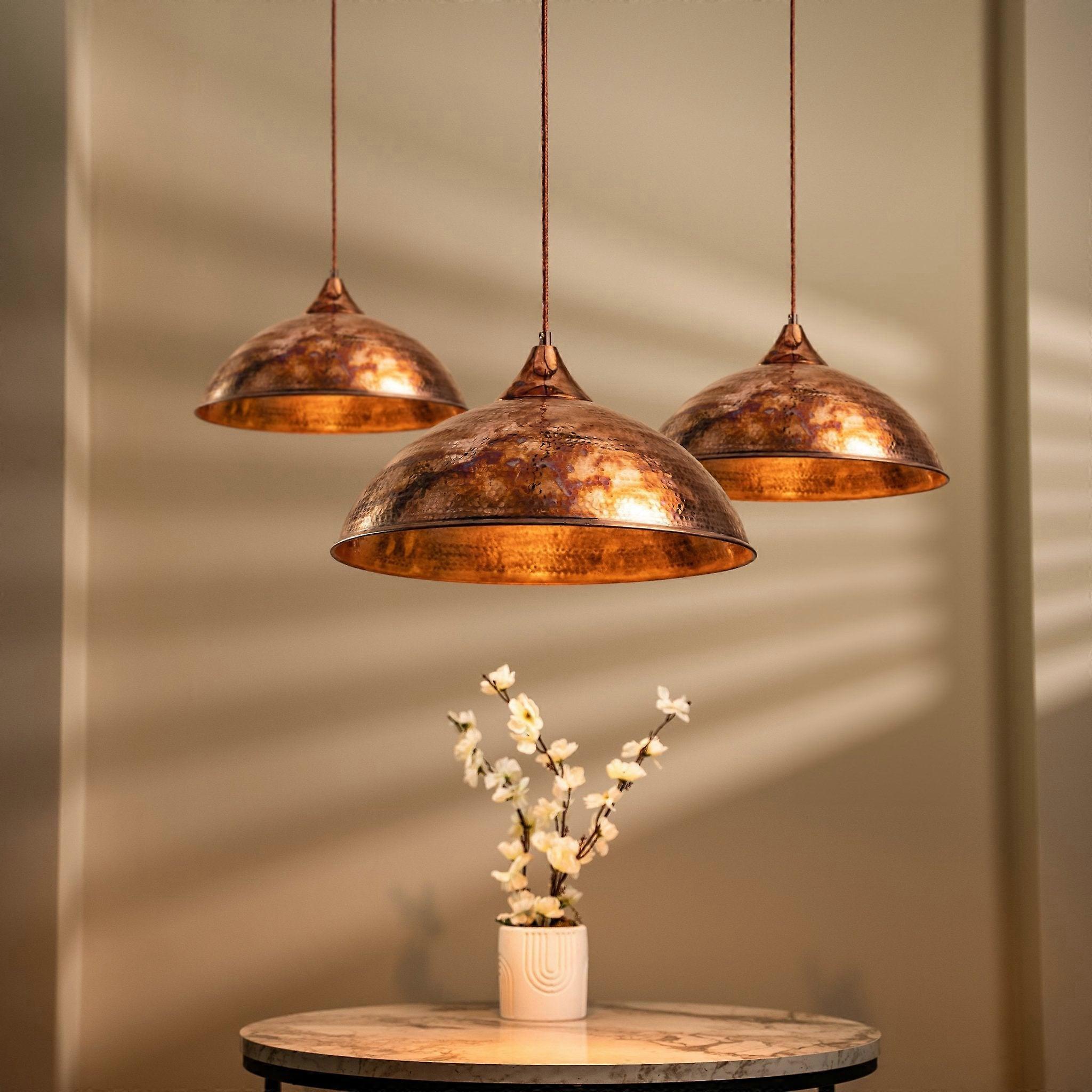 New Model Farmhouse Matte Copper Pendant Light – Rustic Elegance