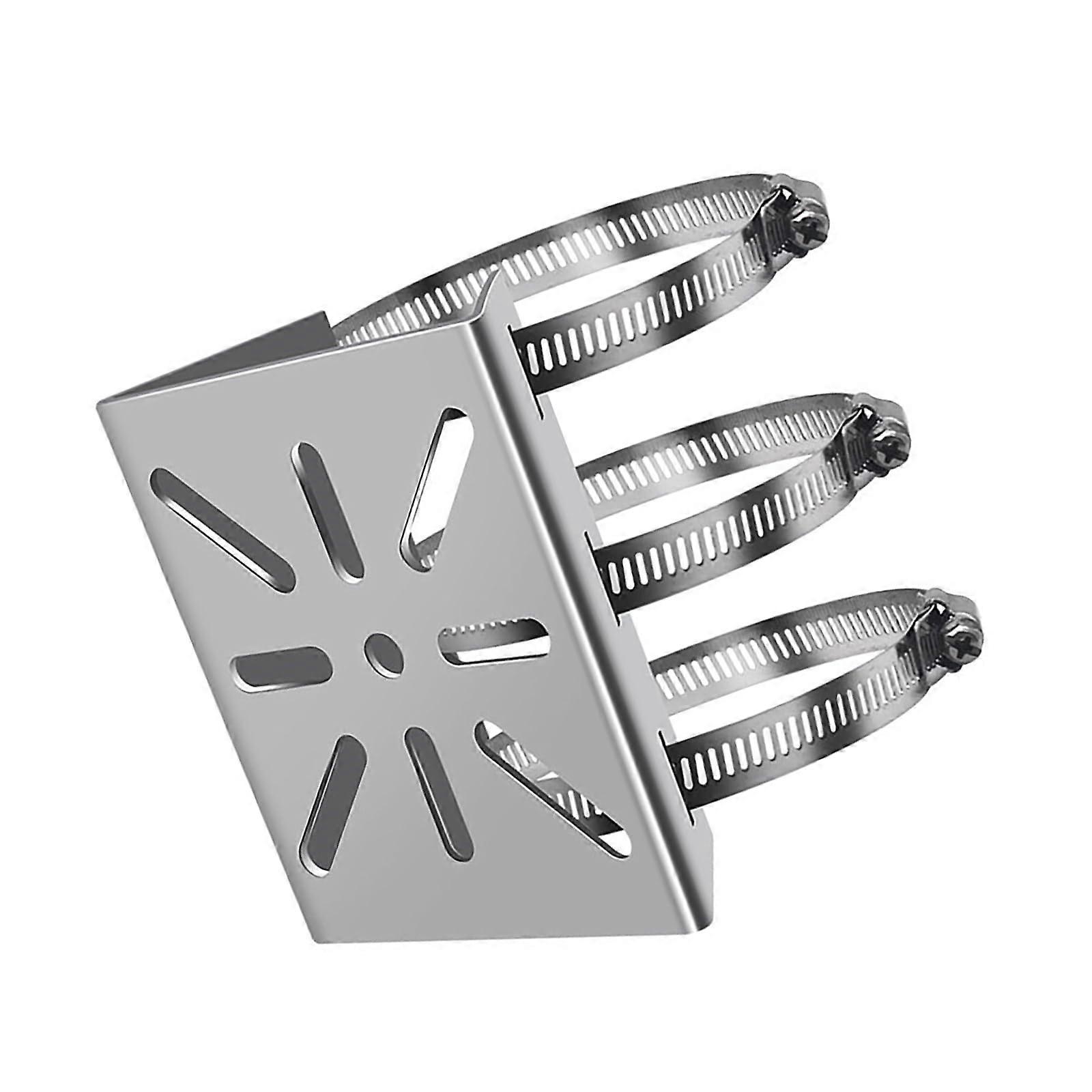 CCTV Camera Pole Mount with Adjustable Clamps, 360° Rotation Outdoor Security Bracket