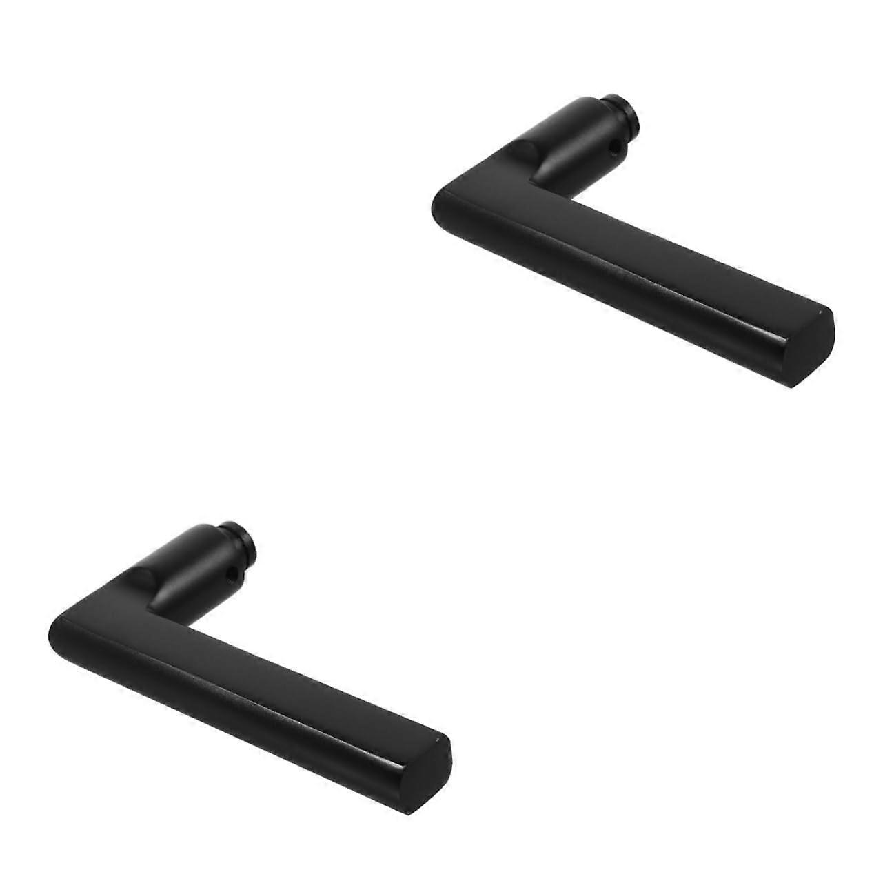 2 Pack Bedroom and Bathroom Door Knobs Set with Metal Interior Handles, Durable and Easy Install