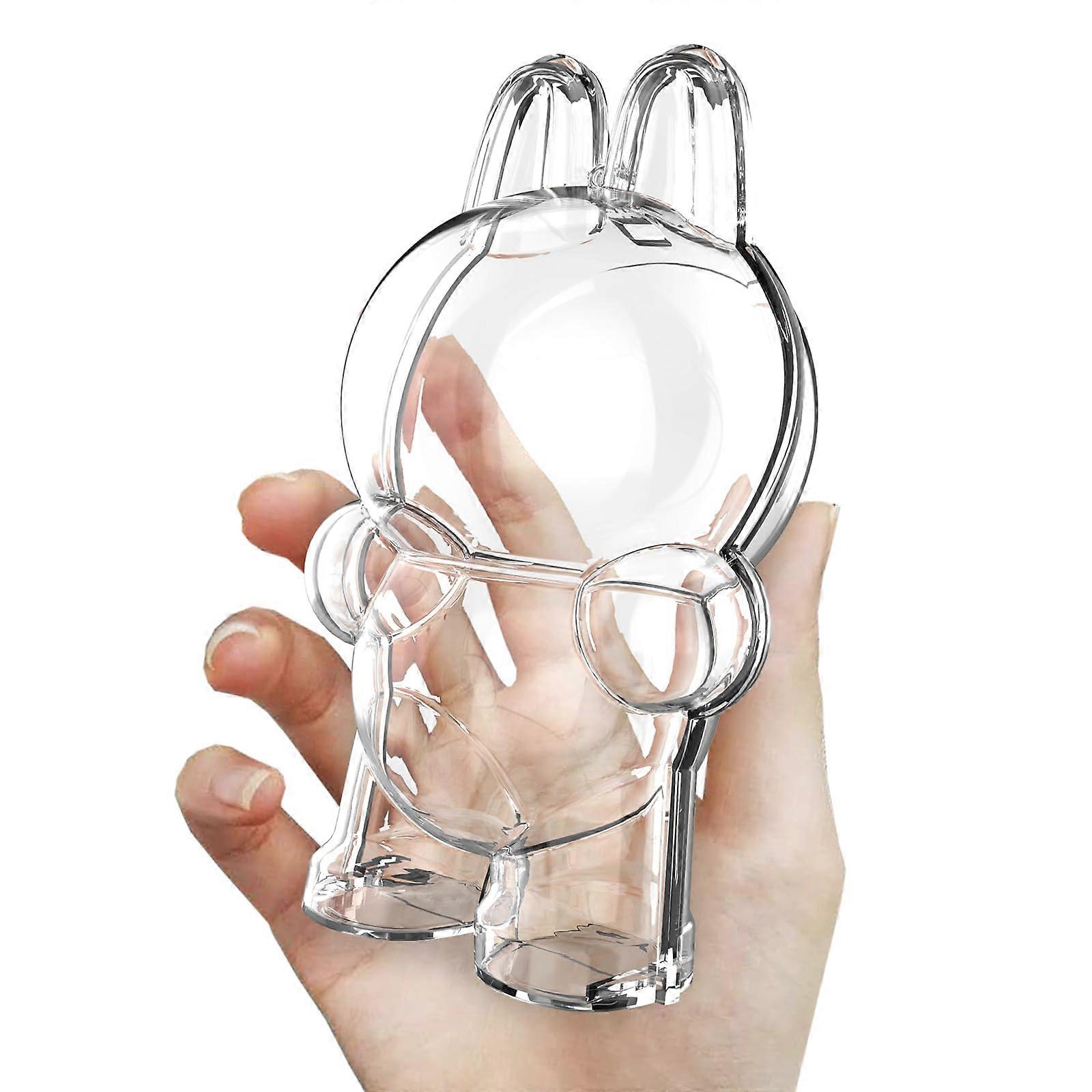 Clear Acrylic Vinyl Figure Display Case with Strap, Dustproof ScratchResistant Protective Box