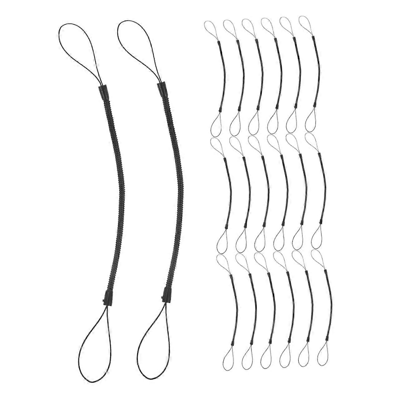 20Pack Plastic Spring Stylus Pen Tether, AntiLoss Stylus Lanyard for Tablets and Phones