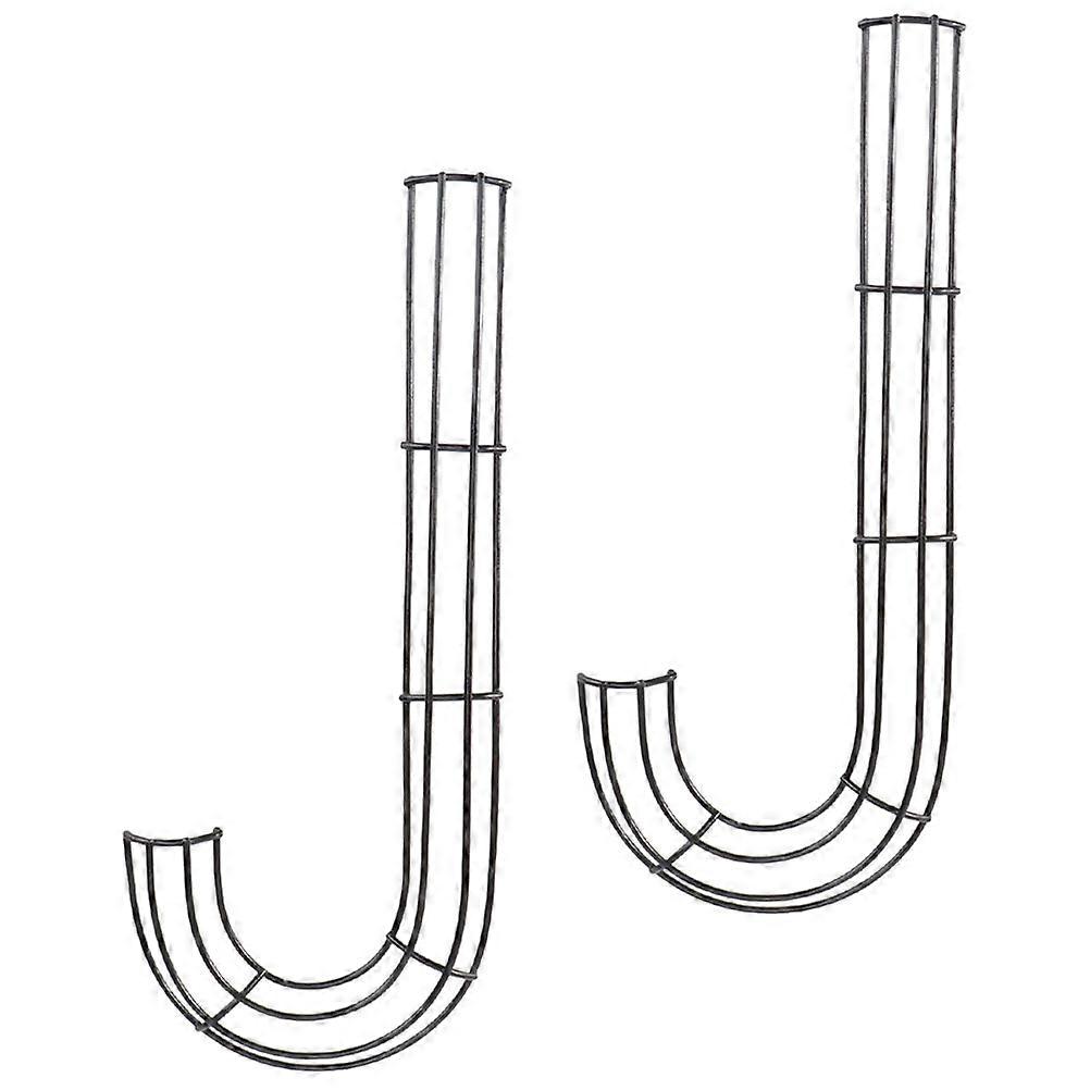 Iron Wreath Frame Candy Cane Wreath Frame for Decoration 2Pcs