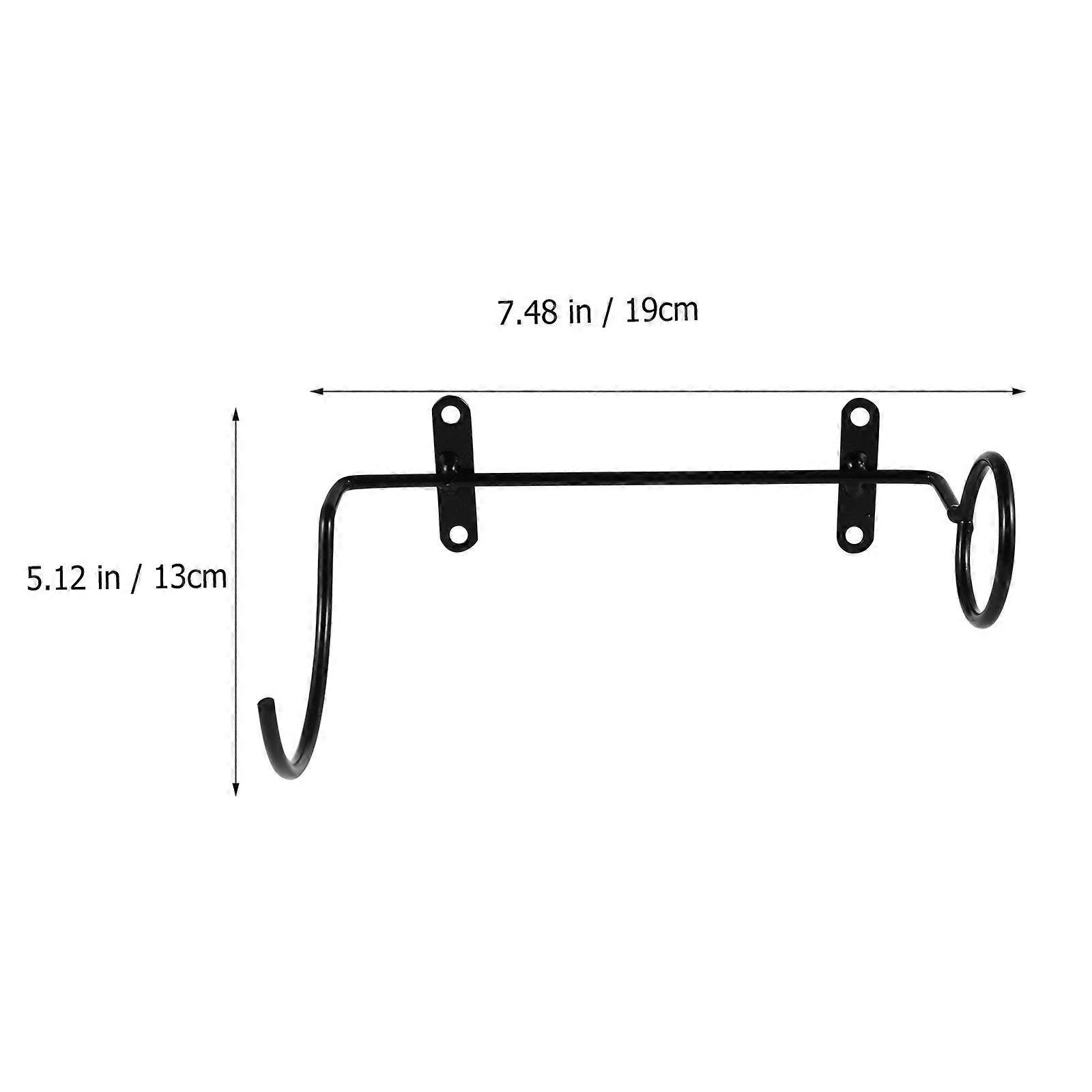 Wrought Iron Rack for Storage 2Pcs Black Hanging Racks