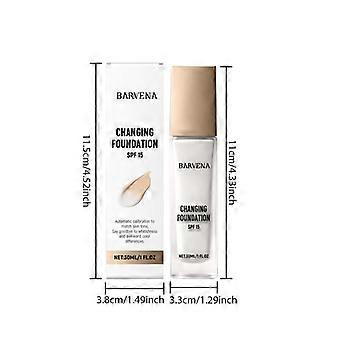 Color-Changing Foundation with SPF15, Moisturizing Matte Liquid Foundation, Auto-Matching Skin Tone for Natural Coverage, All-Day Wear for All Skin To