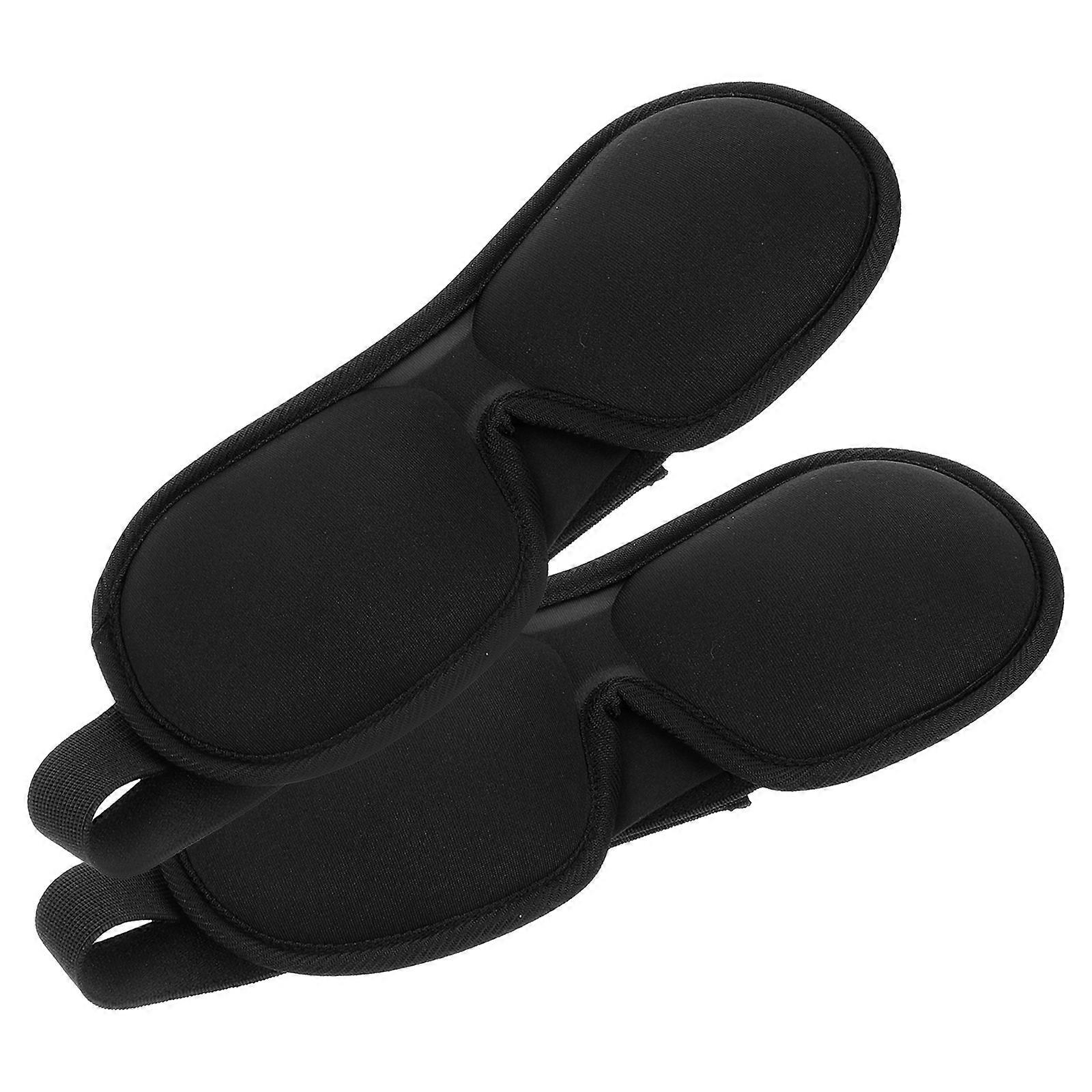 Eye Mask Memory Eye Patch for Sleeping 2Pcs Black 3D Design Blindfold