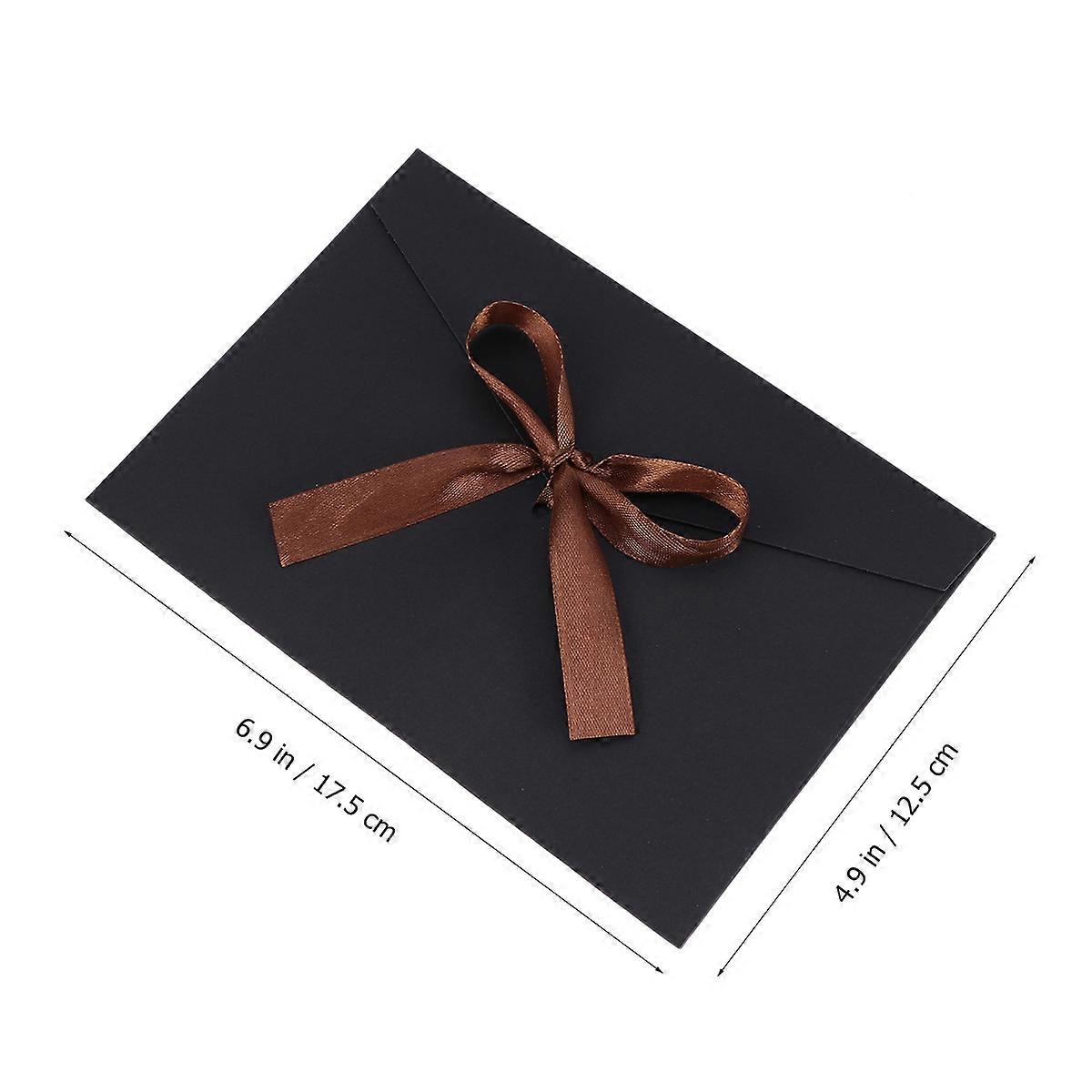 Creative Bow Retro Envelopes Black for Cards Use 10Pcs