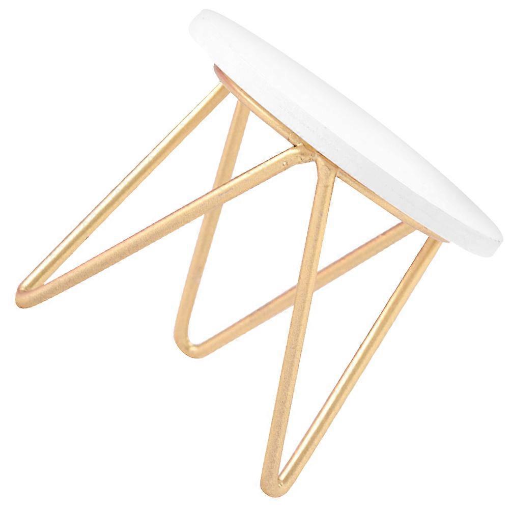 Mini Side Table Round Table for Decor Assorted Color Wood Alloy